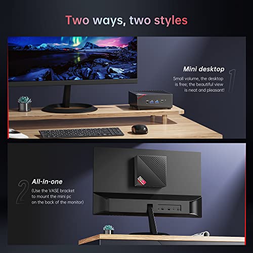 KAMRUI Mini PC AM06PRO, AMD Ryzen 5 5500U(6C/12T, up to 4.0 GHz), Mini Tower PC 16GB DDR4 512GB M.2 2280 NVME SSD Mini Desktop Computer, Support 2.5 Inch HDD Dual Ethernet HDMI/Type-C/Wifi5