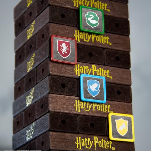 Jenga: Harry Potter | Build The Grand Staircase of Hogwarts to Reach The Classroom | Based on Harry Potter Film Franchise | Collectible Jenga Game | Unique Gameplay with Custom Dice