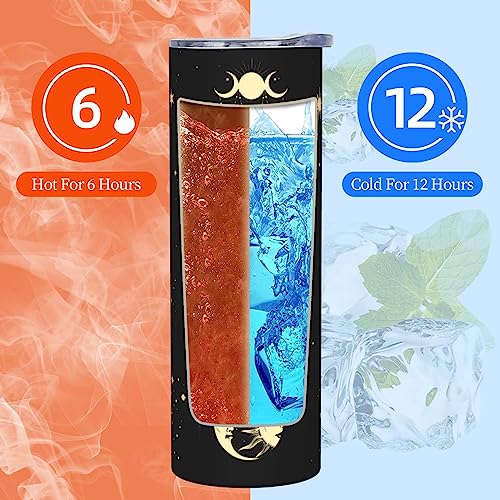 Haguckm Aquarius Constellation Tumbler Zodiac Coffee Mugs Stainless Steel Insulated Mug with Lid Straw Car Cup for Men Women Astrology Fans Birthday Gifts 20 Oz