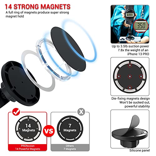 Phone Holder Mount Magnetic Accessories: Fitness Equipment Gym Motorcycle Handlebar, Exercise Bike, Treadmill, Stroller, Cart, for Magsafe iPhone 16 15 14 13 12 Plus Pro Max & All Phone Stand Clamp