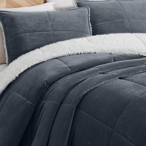 UGG 00519 Blissful Full-Queen Comforter Set Ultra Soft Velvety Flannel Oversized Comforter and Pillow Machine Washable Soft Cozy Bedding Queen Size Blanket Set for Bedroom Accent, Full/Queen, Imperial