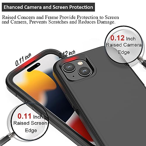 TMIDVFV Compatible with iPhone 15 Case, with Belt Clip Holster Heavy Duty Rugged Shockproof Full Body Protection Kickstand Cover for iPhone 15 6.1 inch Phone (Black)