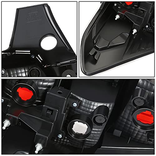 DNA MOTORING Right OE Style Tail Light Compatible with 14-16 Subaru Forester, Red/Clear Lens, OEM-TL-002-R