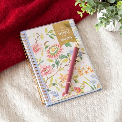 Day Designer 2024-2025 Planner, Academic Year Weekly and Monthly, Integrated with Dated Daily Agenda, Student and Teacher,Purposeful Design, Climbing Floral, 5” x 8”