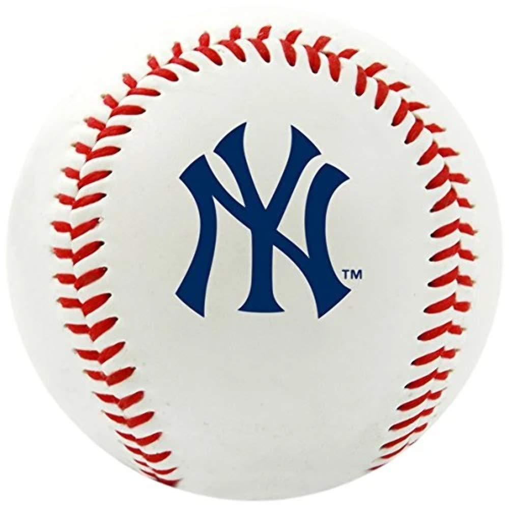 Rawlings MLB New York Yankees Team Logo Baseball, White, 1