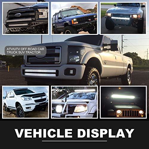 22Inch LED Light Bar Triple Row 306W+2PCS 4Inch Led Fog Lights Work Lights Pods+Wiring for Driving Fog Lamp Marine Boat Am Defender UTV ATV,2 Years Warranty