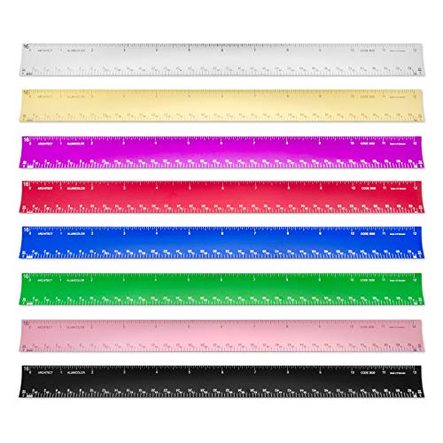 Alumicolor Aluminum Architect Hollow Scale for School, Office, Art and Drafting, Blue