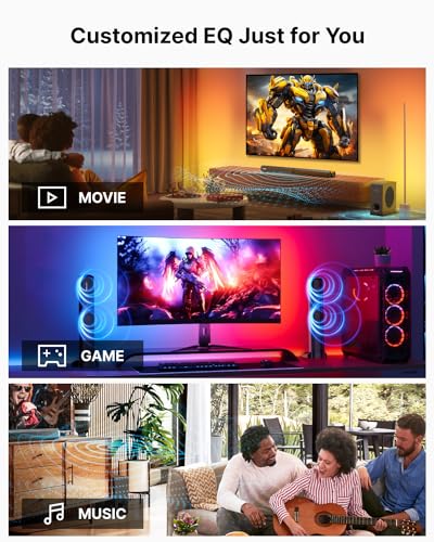 ULTIMEA 4.1ch Sound Bar for Smart TV with Dolby Atmos, 2-in-1 Bluetooth 5.3 Soundbar for TV with Subwoofer, 280W Peak Power, 3 EQ Modes TV Soundbar, Bass Boost, HDMI eARC, Apollo S60 Detachable Series