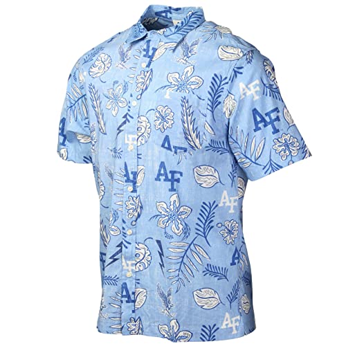 Wes and Willy Mens College Sports Fan Shirt Hawaiian-Vintage Floral Short Sleeve Button Down (Michigan State Spartans, X-Large) Green