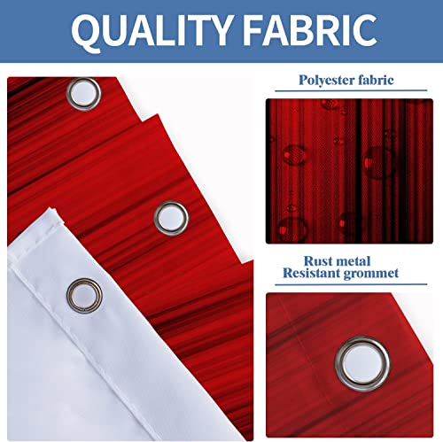 AAtter Red and Black Shower Curtain Ombre Mens Adult Gothic Bright Fun Stall Small Single Walk in Half Size Dorm Standing Narrow Stand Up RV Home Bathroom Decor Bathtub Set, 36x72, Gradient