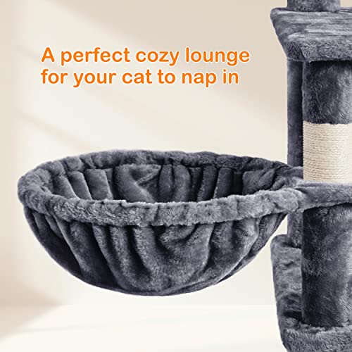 Topeakmart 70 inches Cat Tree Tower with Scratching Post for Large Cats Activity Center Climber Tower Stand Furniture