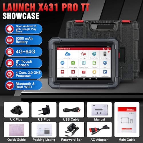 2024 LAUNCH X431 Pro TT 5.0 Elite Bidirectional Scan Tool with Newly Released DBSCar VII Connector, 38+ Reset for All Cars, ECU Coding, CANFD and DOIP, FCA AutoAuth, VAG Guide, Same as X431 V Pro 5.0