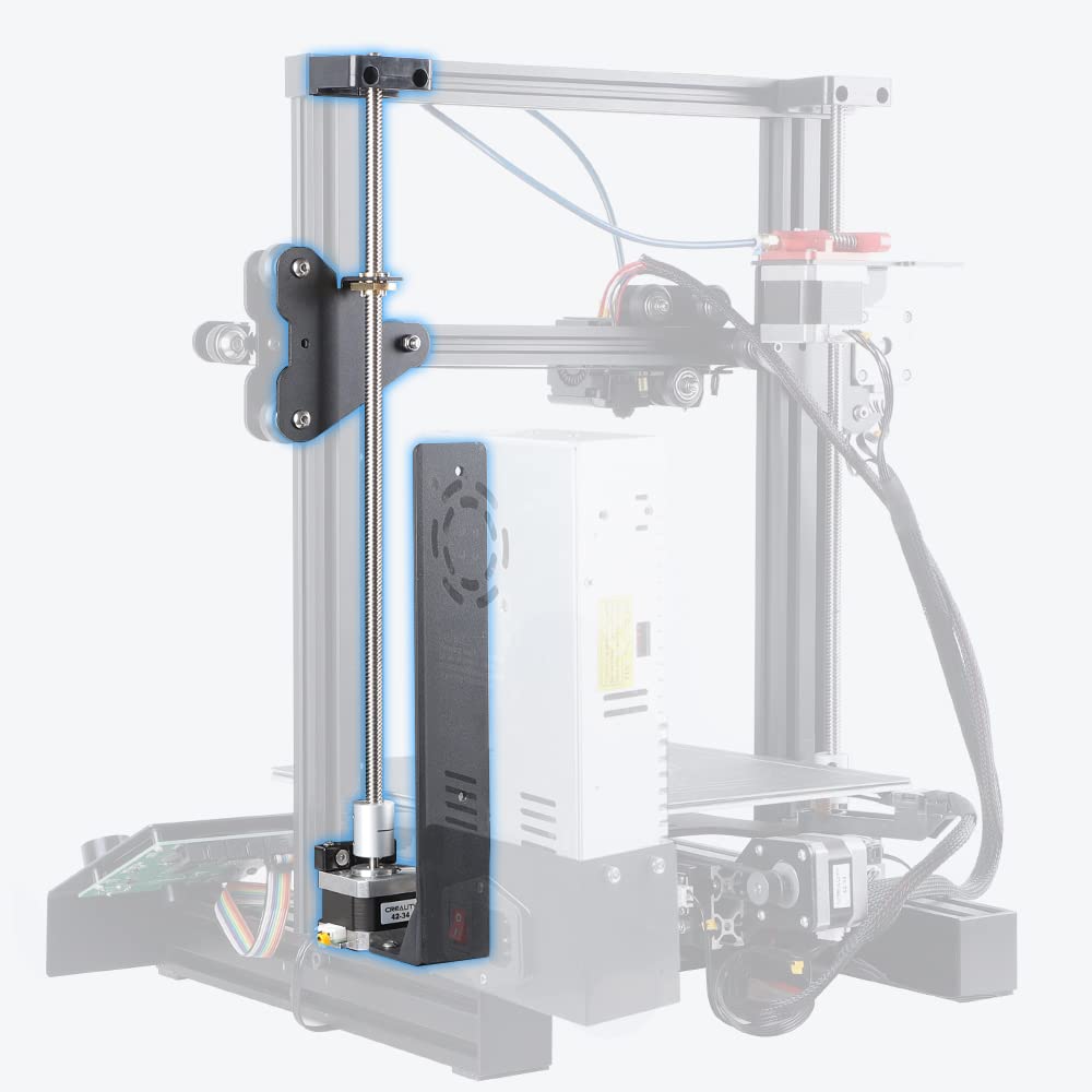 Creality 3D Official Printer Ender 3 Dual Z-axis Upgrade Kit with Lead Screw, Metal Power Supply Holder and Stepper Motor, 3D Printer Ugrades Kit for Ender 3, Ender 3 Pro, Ender 3 V2