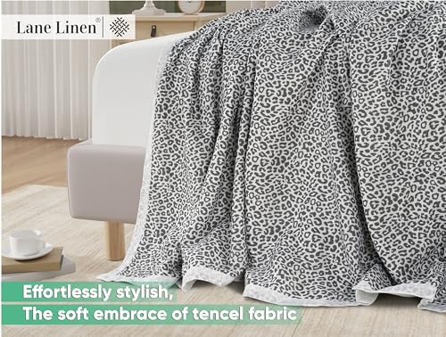 LANE LINEN Cooling Blanket for Hot Sleepers Twin Size - Lightweight Summer Blanket with Rayon Derived from Eucalyptus - Soft, Cool & Breathable - Cold Blankets for Night Sweats - 88"x88", Windowpane