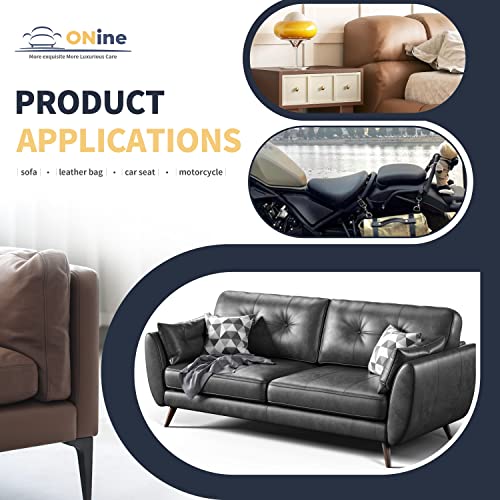 ONine Leather Repair Patch，Leather Repair Tape, 12 x 48 inches Leather Repair Patch for Furniture,Vinyl Repair Kit，Leather Couch Patch，for Sofas, Furniture, Car Seats, Office Chairs(Grey-Litchi Grain)