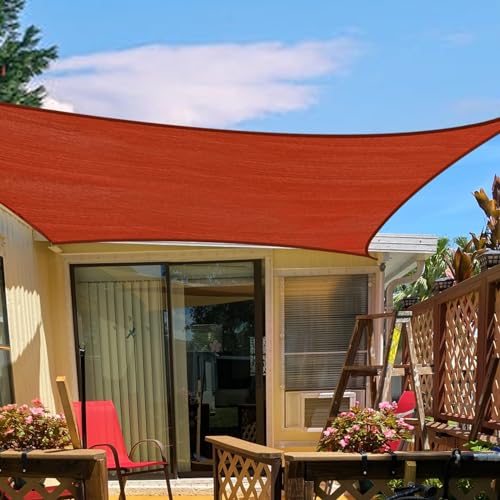 SUNLAX Sun Shade Sail,10'x13' Blue Rectangle Canopy Shades for Outdoor Patio Pergola Cover Sunshade Sails UV Blocking Canovas Covers