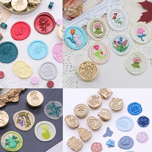 Sunflower 3D Wax Seal Stamp, ONWINPOR Flower Wax Stamp Head Embossing Sealing Stamp Head No Handle, Great DIY Sealing Wax Tools for Invitation Envelope Christmas Gift Wrapping (D06)