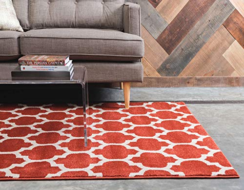 Unique Loom Trellis Collection Area Rug - Philadelphia (8' x 10' Rectangle Brown/Beige)