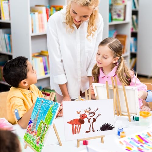 ESRICH 2pcs 17 Inch Tabletop Easels, Easel Stand for Painting,Tripod, Painting Party Easel, Kids Student Desktop Easel for Painting,Paint Easel for Canvas Painting
