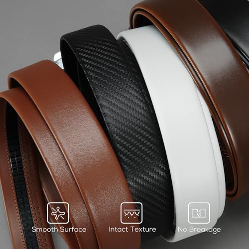 CHAOREN Leather Ratchet Belt for men 1 3/8" for Dress Pants - Micro Adjustable Belt Fit Everywhere