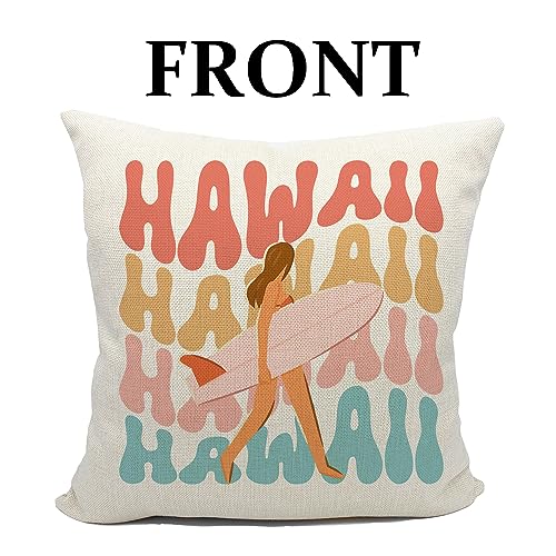 Mancheng-zi Beach Throw Pillows, Beach Pillows,Hawaii Pillows Covers 18x18,surf Room Decor,Beach Room Decor for Teen Girls,Beach Pillow Cover,Beach Decor,Coastal Decor