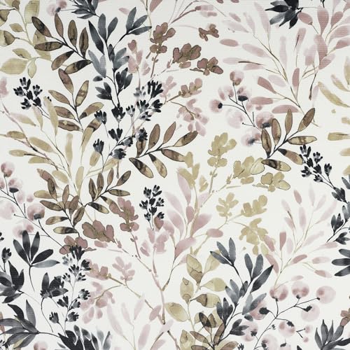 No. 918 Amelie Botanical Print Energy Saving Grommet Curtain Panel, 48" x 63", Blush
