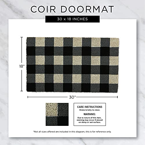 DII Christmas Coir Door Mat Outdoor Cat & Dog Themed Doormat for Animal Lovers, 17x29, Dachshund Through The Snow