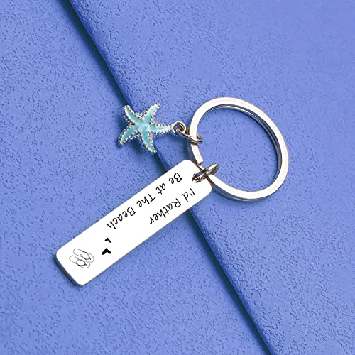 ORZOESD Beach Keyring Ocean Jewelry Sea Lover Gift Natural Gift Beach Lover Jewelry Sister Gift Daughter Gift, Standard