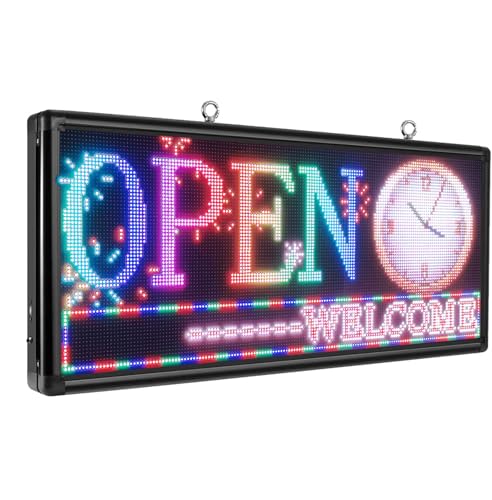 P6 Outdoor LED Sign 40" x 18" Programmable LED Scrolling Message Board with High Resolution Support Texts, Images& Video with Waterproof IP45