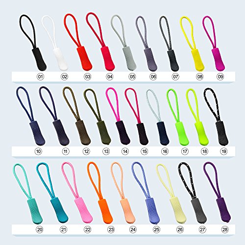 Luggage Zipper Pull Replacement for Backpack: YZSFIRM 10 Pcs Zipper Tab - Orange Heavy Duty Zipper Extender Cord for Bag Suitcase Jacket