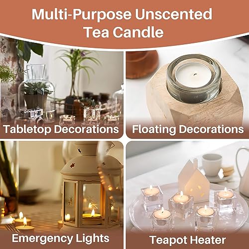 MAQIHAN Paraffin Tealight Candles Bulk 25PCS - Paraffin Tea Candles Tea Lights Candles Tea Tree Lights Mini Votive Paraffin Candles with Cotton Wick for Home,Pool,Shabbat,Wedding,Emergencies,Christmas