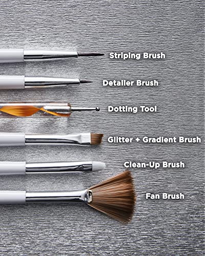 Sally Hansen Nail Salon Pro Tool Kit, 0.32 Oz, Nail Art Tools, Nail Dotting Tool, Easy to Use, Detailer Brush, Stripping Brush, Marbling and Dotting Tool