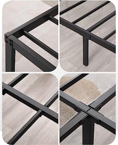 TATAGO 16 Inch Heavy Duty Full Bed Frame, 3500 lbs Strong Support Metal Platform, Sturdy Steel Mattress Foundation with Storage, No Box Spring Needed, Easy Assembly, Noise-Free and Non-Slip