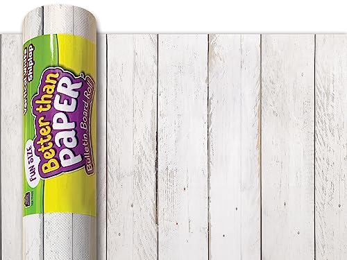 Fun Size Vertical White Shiplap Better Than Paper® Bulletin Board Roll