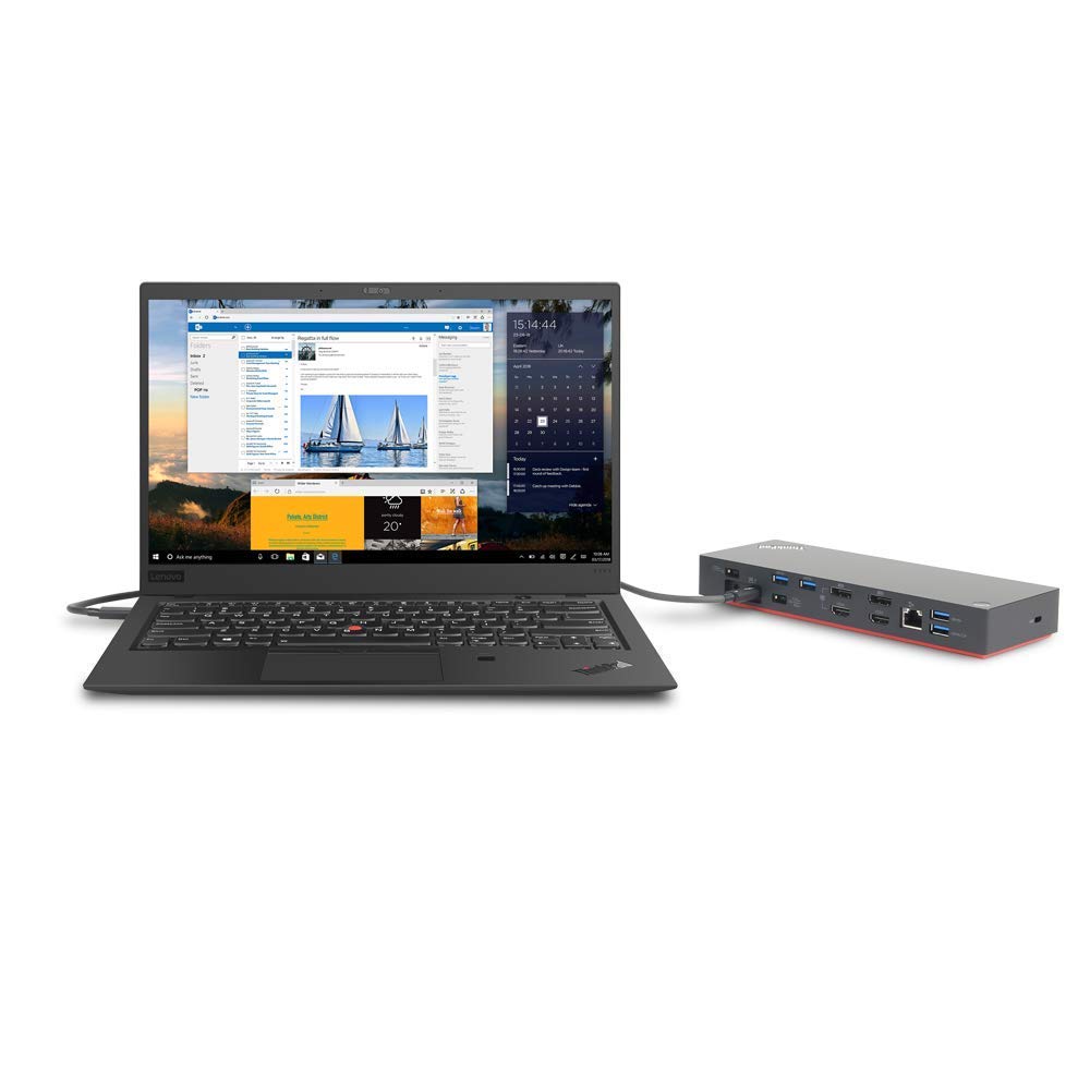 Lenovo [OB] USA ThinkPad Thunderbolt 3 Dock Gen 2 135W (40AN0135US) Dual UHD 4K Display Capability, 2 HDMI, 2 DP, USB-C, USB 3.1, Black