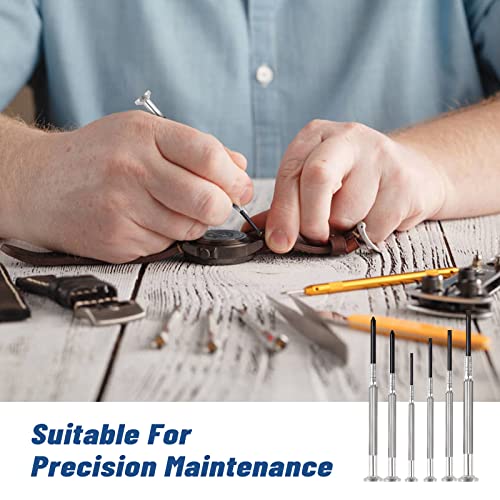 6PCS Mini Precision Screwdriver Set, XAQISHIRE Small Screwdriver Kit with 6 Different Size Flathead and Phillips Screwdrivers, Ideal For Watch, Jewelers, Eyeglass, Toys, Computer, Electronic Repairs