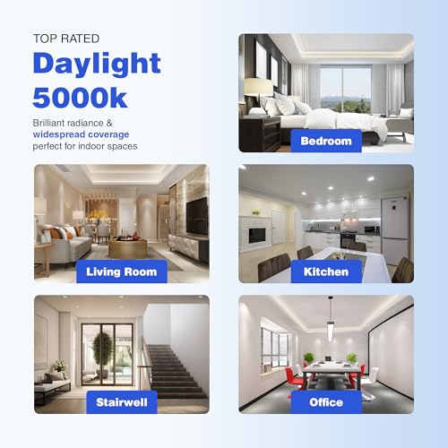 Sunlake 12 Pack Recessed Lighting 4 inch with Junction Box, 2700K/3000K/3500K/4000K/5000K Selectable, Ultra-Thin, 9W - 75W Eqv, Dimmable, 750LM High Brightness - ETL and Energy Star Certified