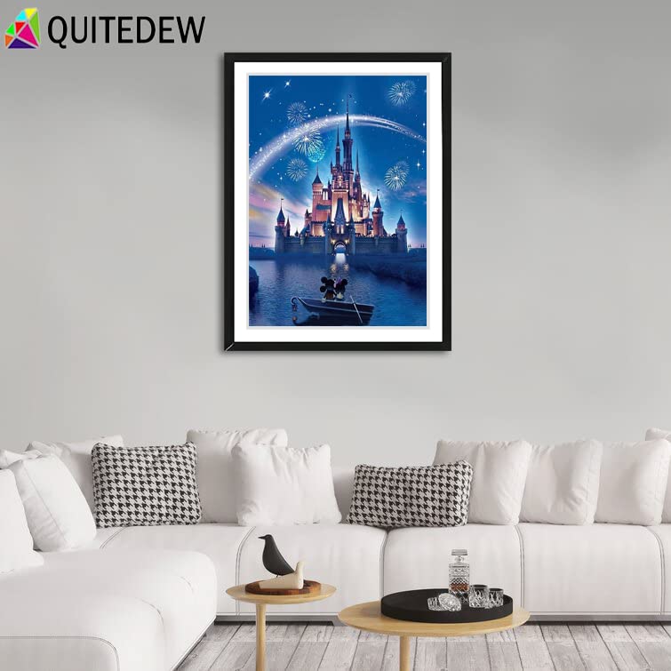 Diamond Art Kits for Castle DIY 5D Diamond Painting Kits for Adults Painting Kits for Rhinestone Embroidery Picture, Star Ice, 12x16 inch