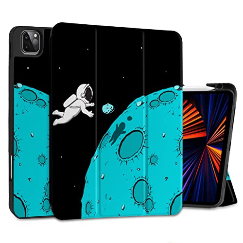 TWOLSKOO Case for iPad Pro 11-inch 4th Generation 2022, [Built-in Pencil Holder] Trifold Stand & Auto Wake/Sleep, Shockproof Cover Soft Back Shell, Also Fit iPad Pro 11" 3rd/2nd/1st Gen, Ink