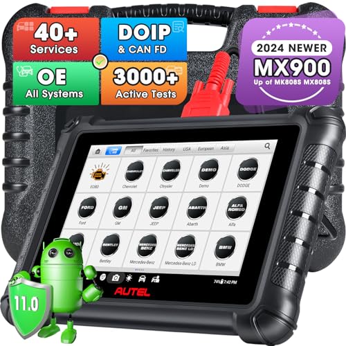 Autel MaxiCheck MX900 Scanner [2024 OS 11.0], Newer of MaxiCOM MK900 MK808S MX808S MS906, 3000+ Bidirectional Diagnostics, 40+ Services as MP900, All Systems Scan Tool, Pre Post Scan, DoIP CANFD, FCA