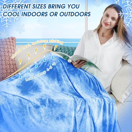 inhand Cooling Throw Blanket, Summer Blankets for Hot Sleepers & Night Sweat, Thin Blanket Cold Cool Lightweight Couch Bed, Light All Season Use