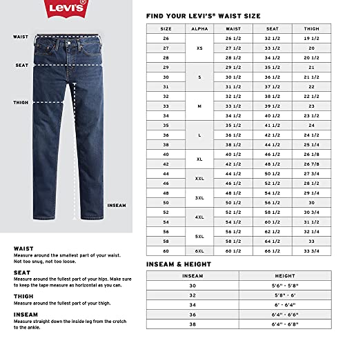 Levi's Men's 550 Relaxed Fit Jeans (Also Available in Big & Tall), The Twist-Stretch, 33W x 36L