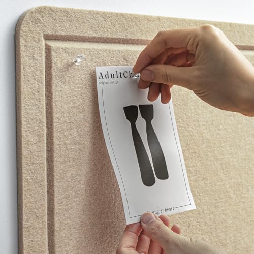 Large Bulletin Board - 72 x 48 Inches, Decorative Felt Pin Board for Wall - 6' x 4' Foldable Photo Display Board with Self-Adhesive Tape, Includes 20 Push Pins - Beige Brown