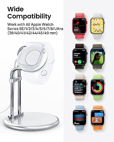 SODI for Apple Watch Stand, Watch Charging Dock Station for Desk, Watch Charger Nightstand Holder Compatible with Apple Watch Series Ultra2/Ultra/9/8/SE2/7/6/SE/5/4/3/2/1