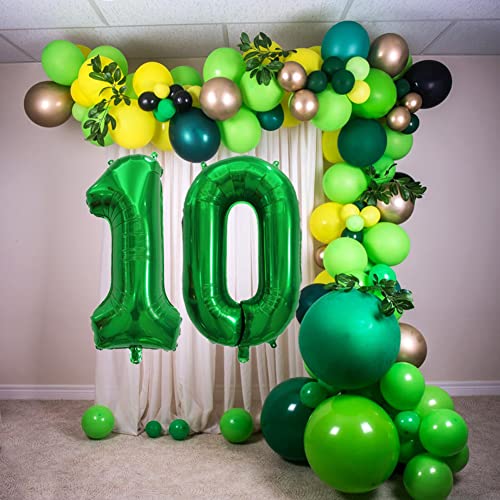 40 Inch Huge Dark Green Numbers 0 Balloons Decorations Birthday Party Supplies Helium Foil Mylar Big Digital 0-9 Summer 2023 Graduation Anniversary Celebrations(Emerald Green 0 balloon)
