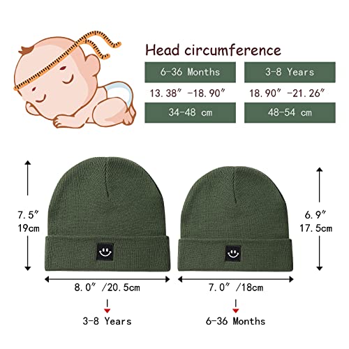 Paladoo Baby Hats Toddler Beanie 6-12 Months,12-36 Months White