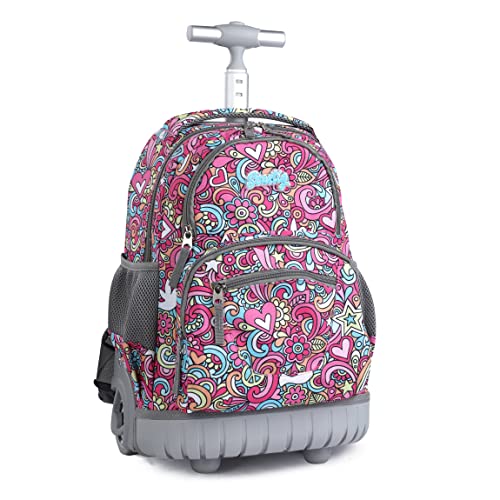 seastig Rolling Backpack 16 Inch Wheeled Backpack Laptop Backpack Carry-on Backpack School College Travel