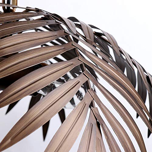 Newrays Vintage Tropical Coconut Leaves Ceiling Lighting Rustic Tree Lights Living Room Dining Room Bedroom Chandelier Fixtures
