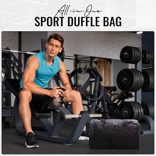 Jetstream Heavy Duty Hockey Bag | Multi Pocket Travel Duffel Bag | Large Sports Gym Equipment with Water Repellency | Foldable Luggage Bag with Padded Handles For Camping (36 Inch, Blue)