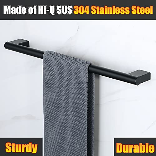 Alise Bath Towel Bars,Black Towel Holder Towel Racks for Bathroom and Lavatory,SUS304 Stainless Steel Hand Towel Hanger Towel Rail Wall Mount,GNM2050-B,20 Inch